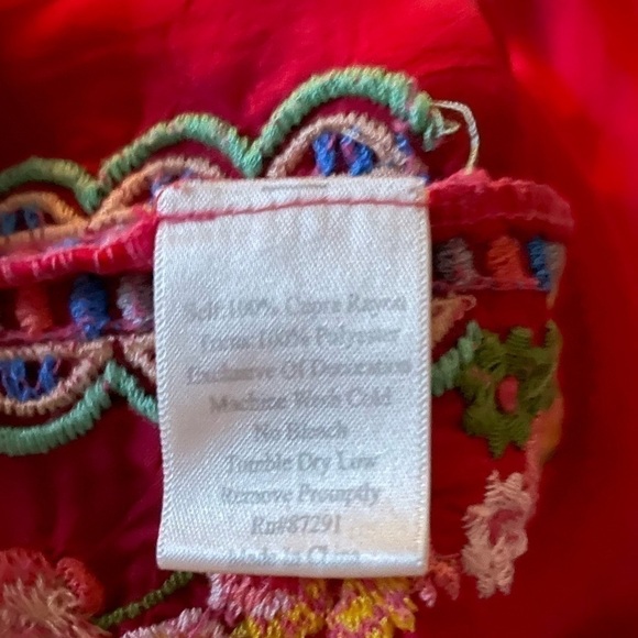 Johnny Was Venessa Georgette Floral Embroidered Long Sleeve Tunic Size Small  - Picture 11 of 12